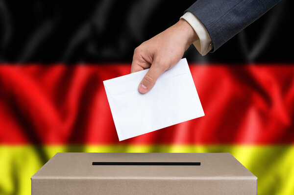 Election in Germany - voting at the ballot box