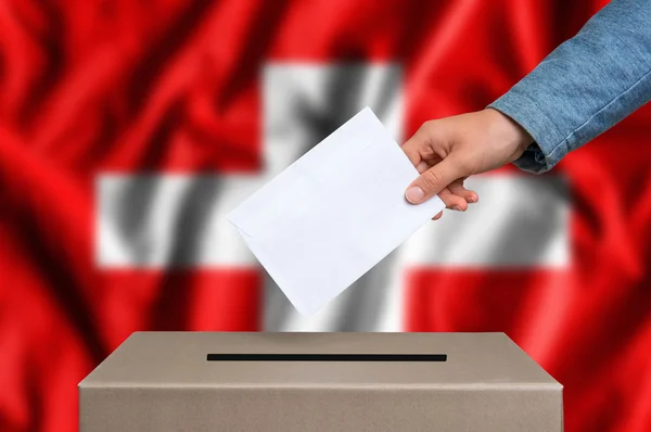 Elezioni in Svizzera - votazione alle urne — Foto Stock