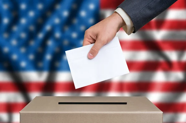 Wahl in den Vereinigten Staaten von Amerika - Abstimmung an der Wahlurne — Stockfoto