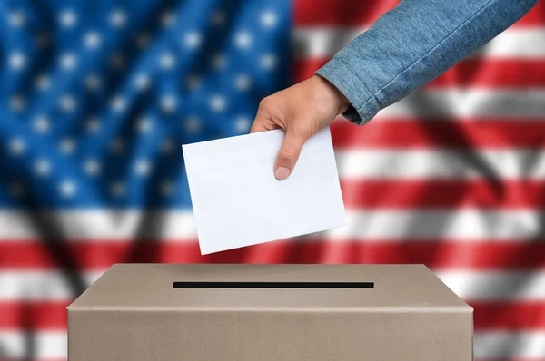 Wahl in den Vereinigten Staaten von Amerika - Abstimmung an der Wahlurne — Stockfoto