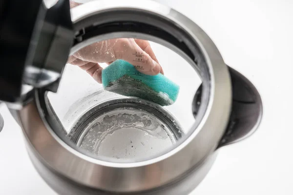 Kettle White Limescale Surface Hard Water Concept — Stock Photo, Image