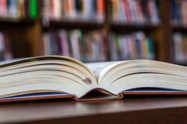 Masanın üzerinde açık bir kitap