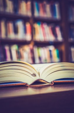 Masanın üzerinde açık bir kitap