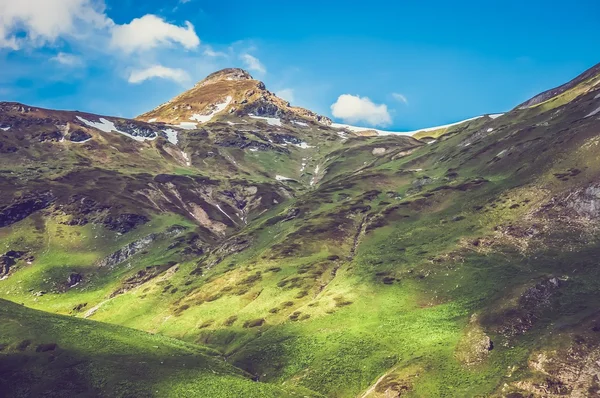 Beautiful grassy valley - retro and vintage style — Stockfoto