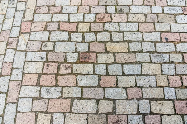 Cobblestone pavement on street in Prague — Stock Photo, Image