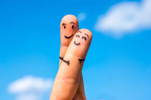 Happy two fingers — Stock Photo, Image