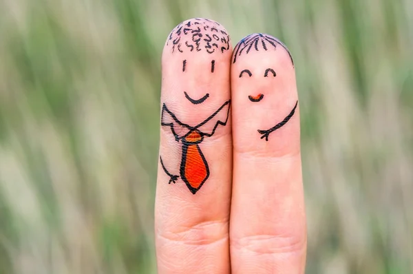 Happy two fingers — Stock Photo, Image