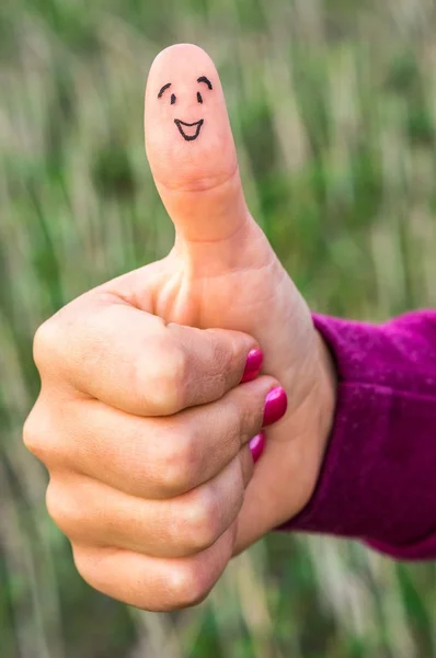 Mutlu parmak — Stok fotoğraf