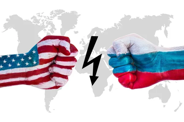 USA contro Russia — Foto Stock