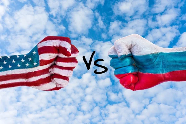 USA versus Rusko — Stock fotografie