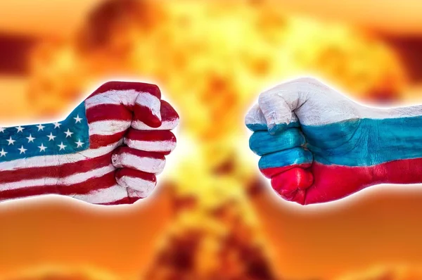 USA vs Russia — Stok Foto