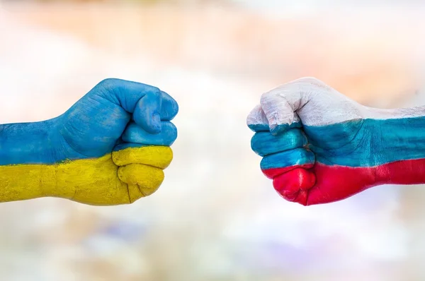 Ucrania versus Rusia — Foto de Stock