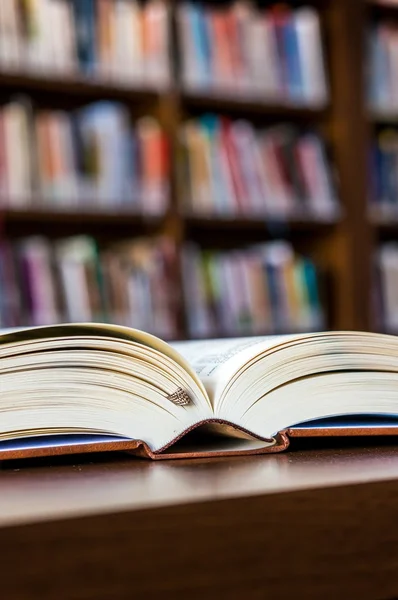 Opened book on the table — Stock Photo, Image