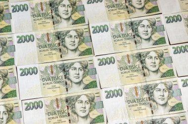Czech money array in pattern