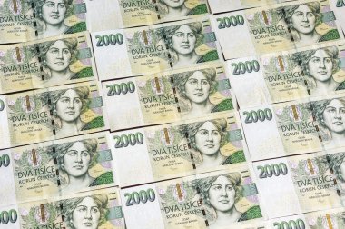 Czech money array in pattern