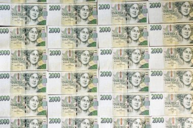 Czech money array in pattern