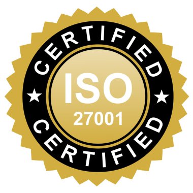 ISO certified gold emblem