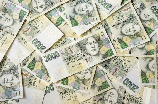 Czech money background — Stock Photo, Image