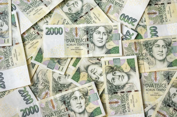 Czech money background — Stock Photo, Image