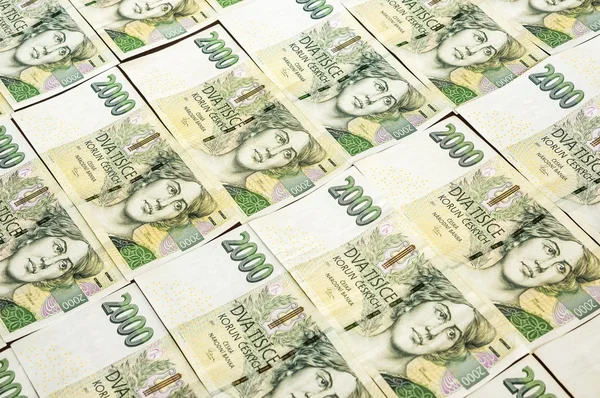 Czech money array in pattern — Φωτογραφία Αρχείου