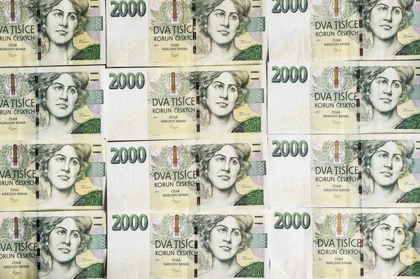 Czech money array in pattern — Zdjęcie stockowe