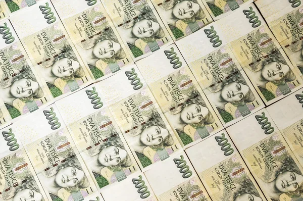 Czech money array in pattern — Stock fotografie