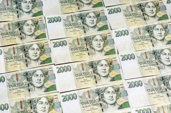 Matriz de dinero checo en patrón — Foto de Stock
