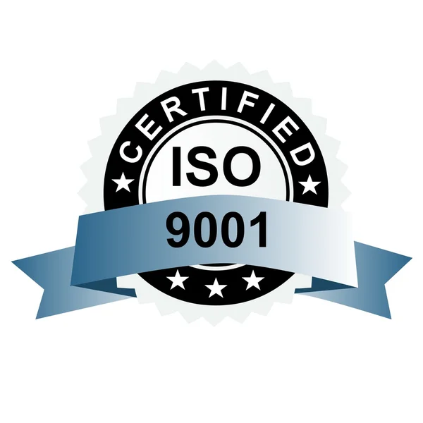 ISO certified silver emblem — 스톡 사진