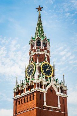 İşçinin kule Kremlin Moskova Kızıl meydanında