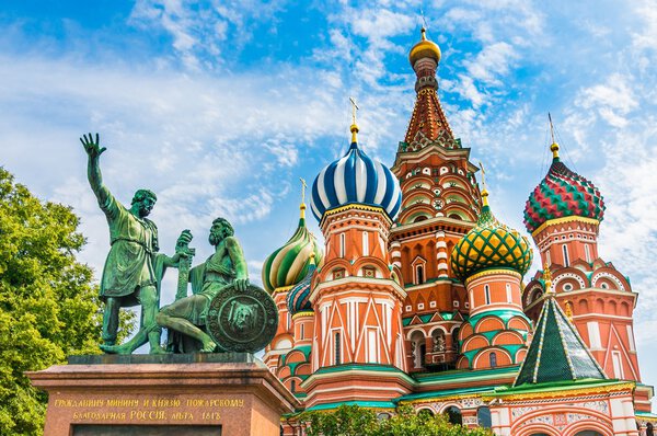 St. Basils cathedral on Red Square in Moscow, Russia