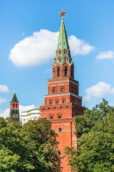 Утренний вид на Московский Кремль — стоковое фото