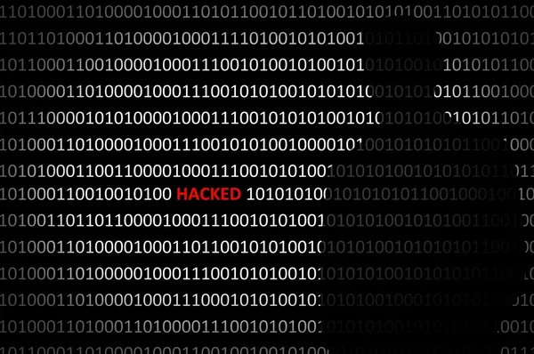 Anonyme Hacker ohne Gesicht gehackt Personal Computer — Stockfoto