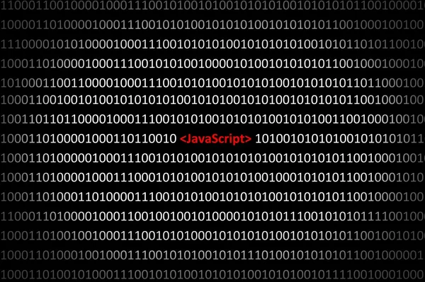 Javascript 的二进制代码 — 图库照片