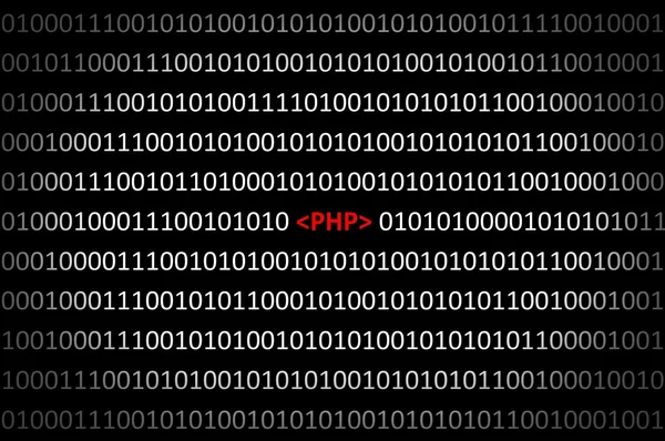 Código binario con PHP — Foto de Stock