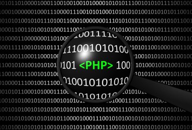 Php ve Büyüteç lens ile ikili kod