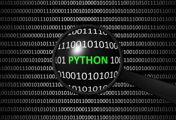 Двоичный код с PYTHON и увеличительной линзой
