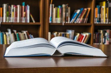 Masanın üzerinde açık bir kitap