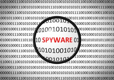İkili kod ile Spyware ve Büyüteç objektif