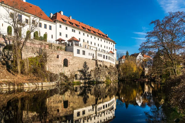 Krásný pohled na hrad v Českém Krumlově — Stock fotografie