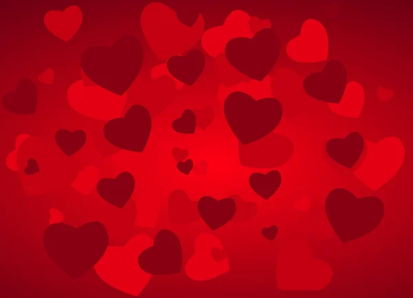 Alla hjärtans dag bakgrund med hjärtan — Stock vektor