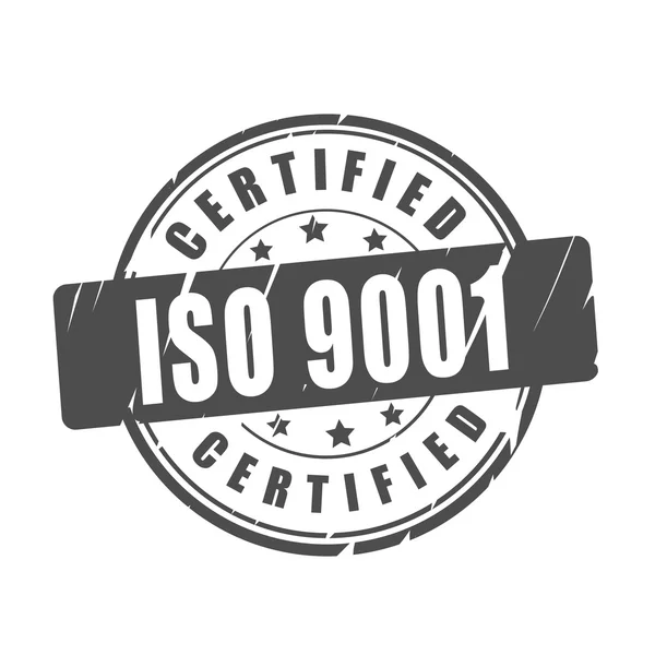 Sello vectorial certificado ISO 9001 — Vector de stock