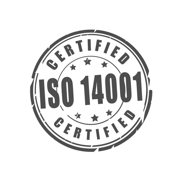 ISO 14001 certifierade vektor stämpel — Stock vektor
