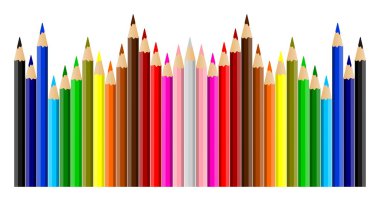 Güzel renkli boya kalemi