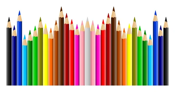 Beautiful multicolored crayons — Stock Vector