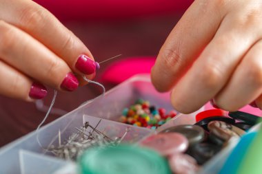 insan parmağı craft iğne Tekstil İplik dikiş