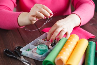 insan parmağı craft iğne Tekstil İplik dikiş