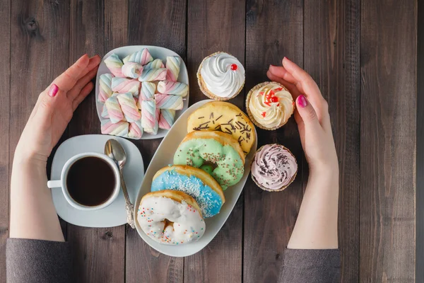 How many sweets and donuts you can eat — Stockfoto