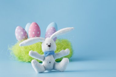 Beyaz oyuncak tavşan