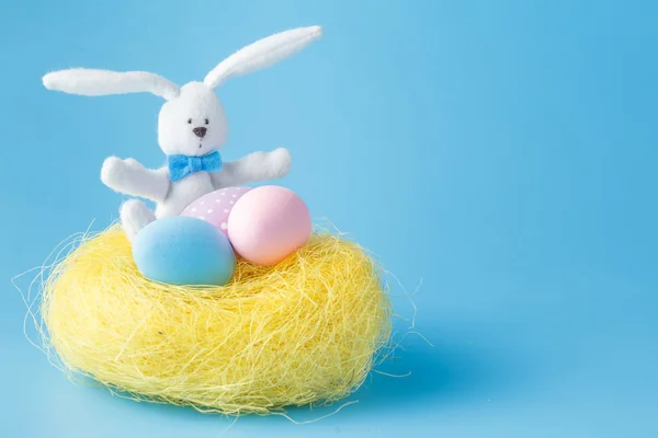 Composición de Pascua en azul — Foto de Stock