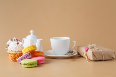 Tatlı ve güzel Fransız macaroonwith